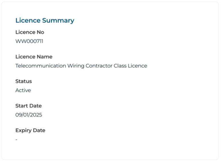 Telecom Licence